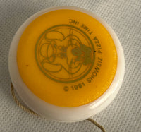 Vintage Showtime Pizza Advertising yo-yo - 1991 - Yellow and White Very good condition