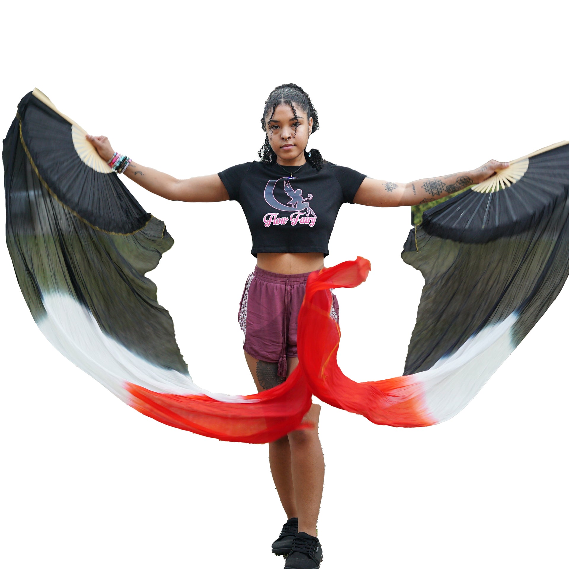 Mougee Silk Fans - for Flow Dance or Festivals