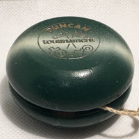 Vintage Duncan Tournament "crossed flags" Yo-Yo - Not a replica - Dark Green- Excellent Condition
