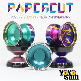 yoyofriends Papercut Yo-Yo - Bi Metal with Stainless Steel Rings - 8th Anniversary Edition