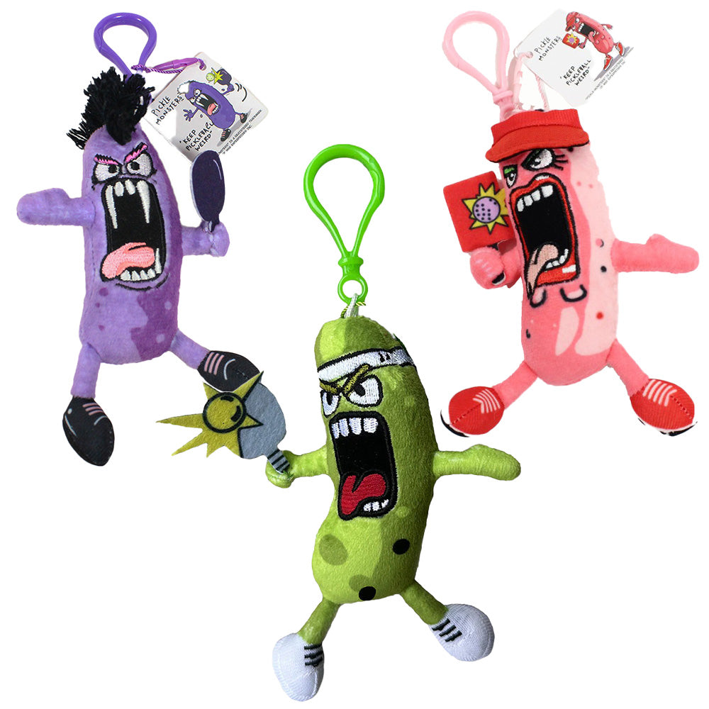 Pickle Monsters Plush Pickleball Keychain - Plushie Doll – YoYoSam