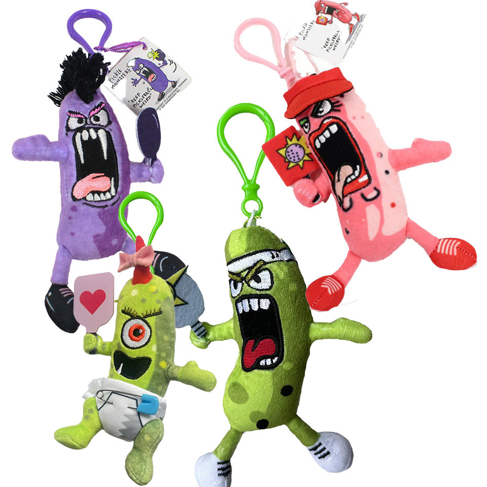 Pickle Monsters Plush Pickleball Keychain - Plushie Doll – YoYoSam