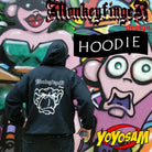 MonkeyfingeR Yo-Yo Design Black Hoodie - Zipper Official Cranky Logo Sweatshirt Jacket Hoody - YoYoSam