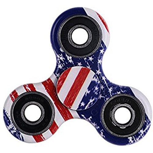 Zeekio USA Flag Fidget Spinner - With Brushed Steel Bearing