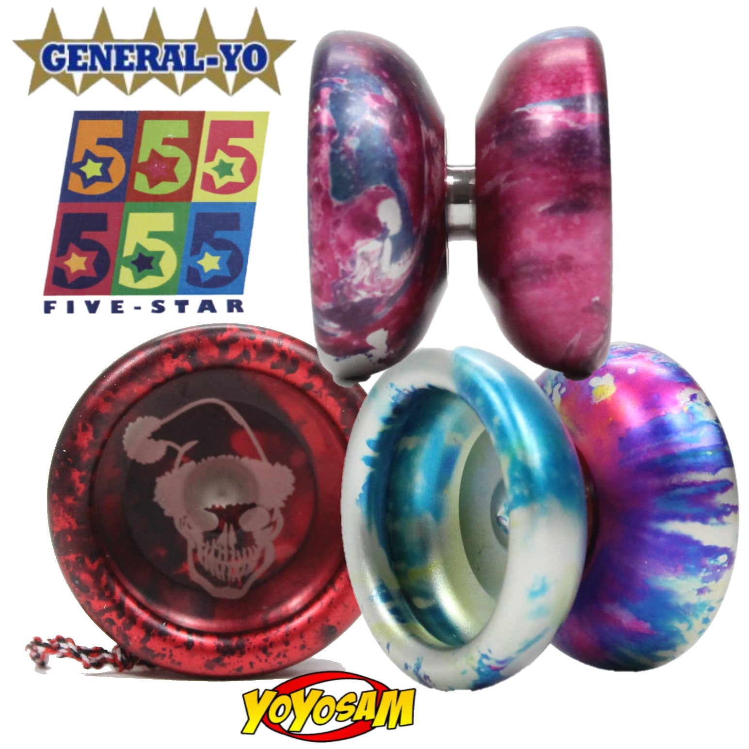 GENERAL-YO 5 Star Yo-Yo - Organic Aluminum YoYo - with Many Extras! - YoYoSam