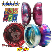 GENERAL-YO 5 Star Yo-Yo - Organic Aluminum YoYo - with Many Extras! - YoYoSam