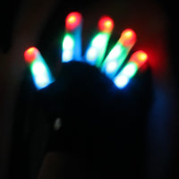LED Light Up Gloves - 6 Function Light Effects - 1 Pair