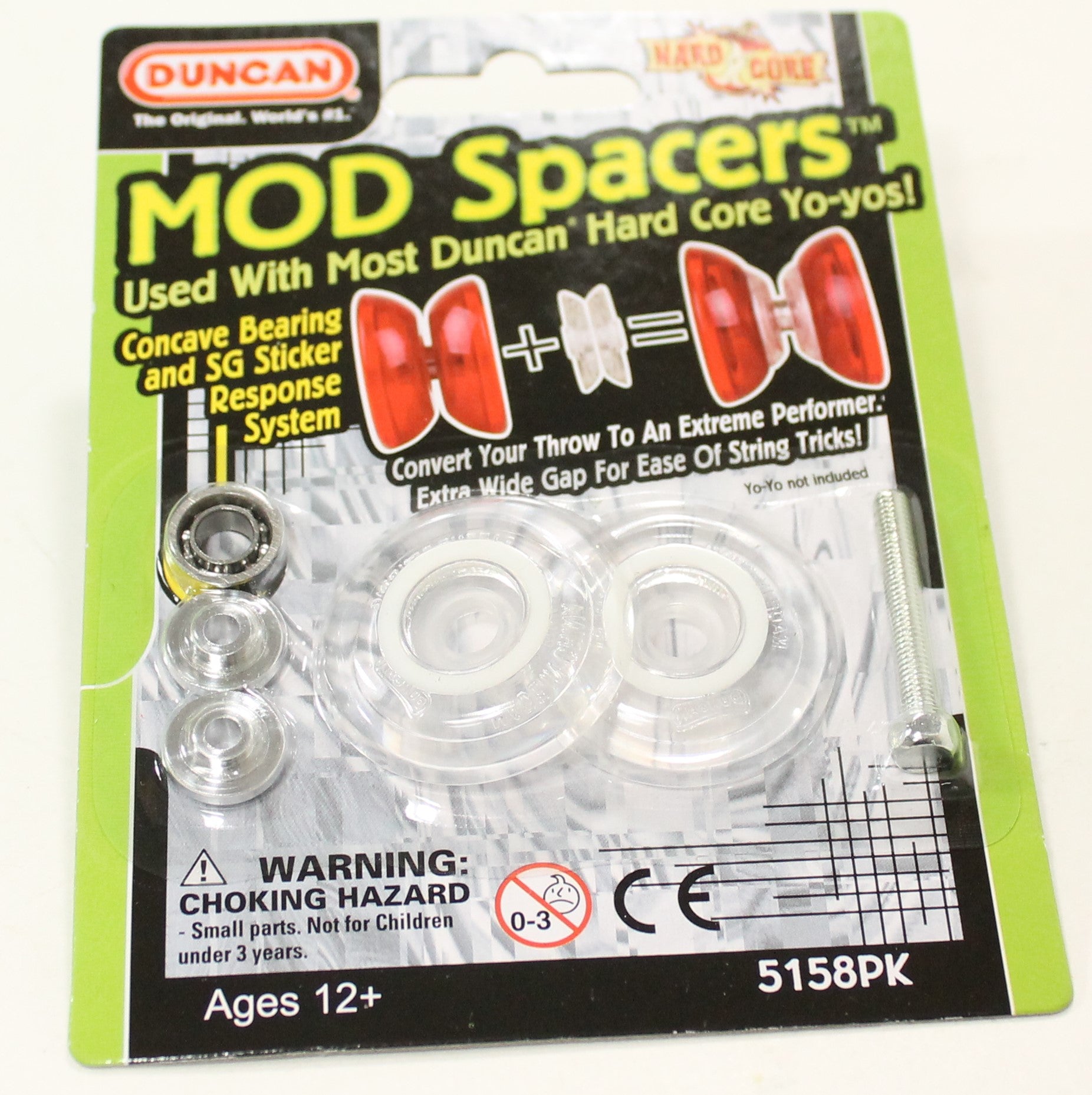 MOD Spacers for Duncan Yo-Yo's with Large C Bearing, SG Sticker Response system - YoYoSam