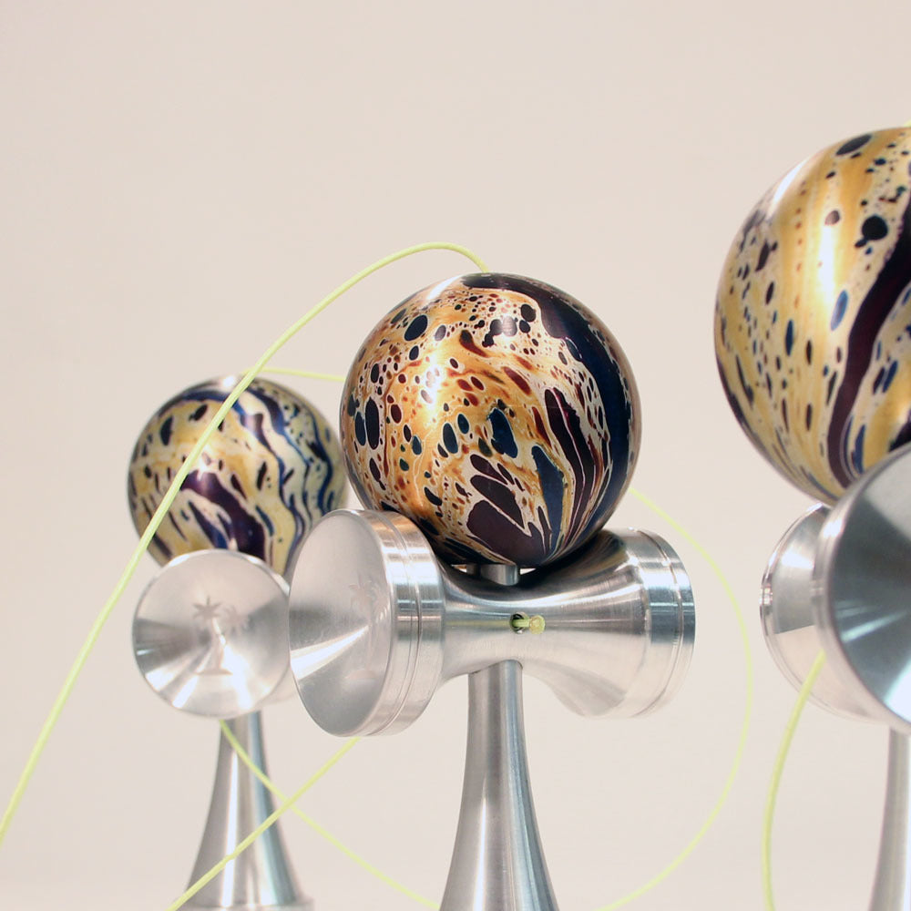 Bahama Kendama Amazing Aluminum Kendama - Annodize Solids and Splash - Comes in Wooden Box - YoYoSam