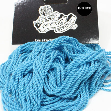 Twisted Stringz Yo-Yo Strings - Polyester - Solid Thick Yoyo String - 10 Pack (Blue)
