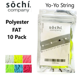 Sochi Company Yo-Yo String - Fat Size Polyester 10 Pack of YoYo String - 1.3 Meters -