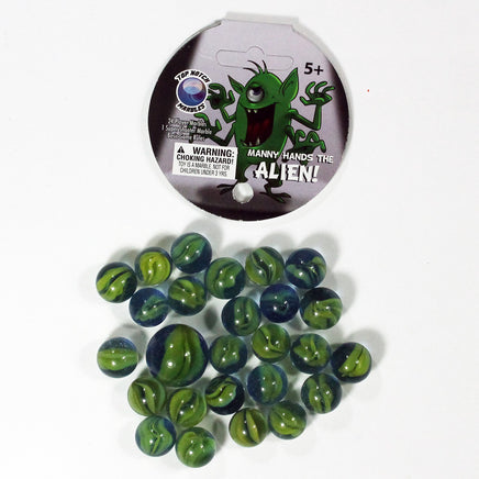 Mega Themed Marbles by Glasfirma - 24 Player Marbles (9/16'') - 1 Shooter (7/8'') - YoYoSam