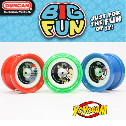Duncan Big Fun Yo-Yo - Fingerspin Ready, Long Spin Time - Polycarbonate YoYo - YoYoSam