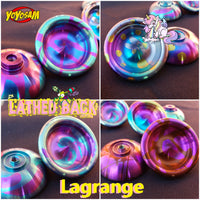 Lathed Back Design Lagrange Yo-Yo - Competition / Looper Mini Titanium YoYo with Delrin Rims