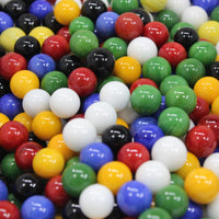 Mega Marble Replacement Game Marbles - 150 Pieces - 6 Colors of 14mm Glass Marbles