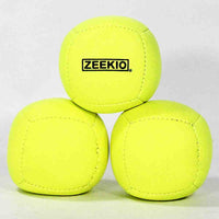 Zeekio Lunar Juggling Balls - 110g Professional UV Reactive 6 Panel Ball - Pack of 3