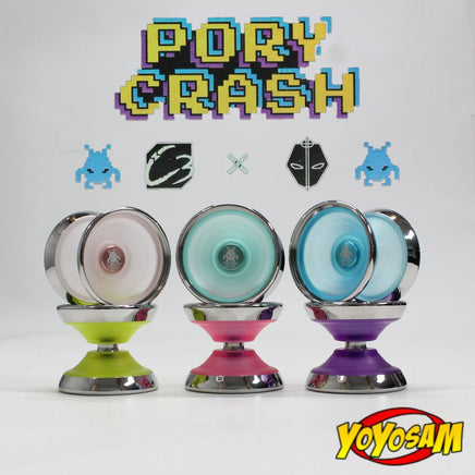 C3yoyodesign x PoryKon Porycrash Yo-Yo - Bi-Material YoYo with Stainless Steel Ring - YoYoSam