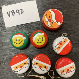 Vintage Lot of Christmas, Beginner, Novelty Yo-Yos -Various styles and colors