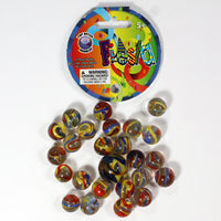 Mega Themed Marbles by Glasfirma - 24 Player Marbles (9/16'') - 1 Shooter (7/8'') - YoYoSam