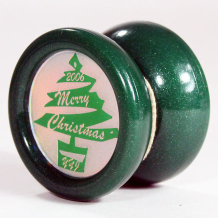 YoYoJam Rare 2006 Merry Christmas Yo-Yo Green Glitter YoYo - YoYoSam