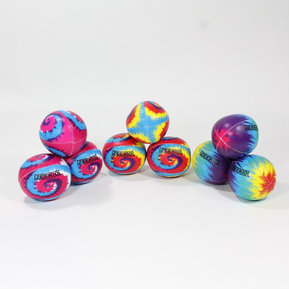 Zeekio Tie Dye Festival Juggling Ball Set - 120g - Beginner to Pro - Set of 3 - YoYoSam