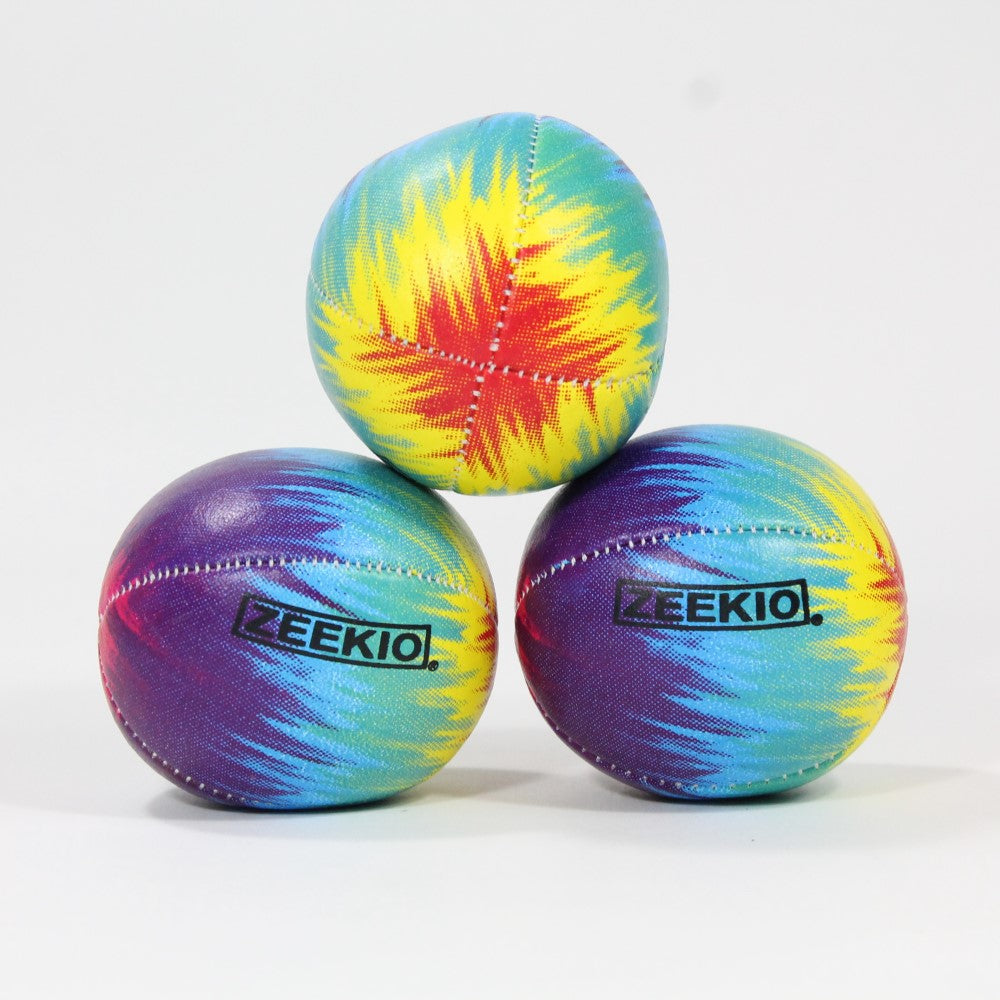 Zeekio Tie Dye Festival Juggling Ball Set - 120g - Beginner to Pro - Set of 3 - YoYoSam