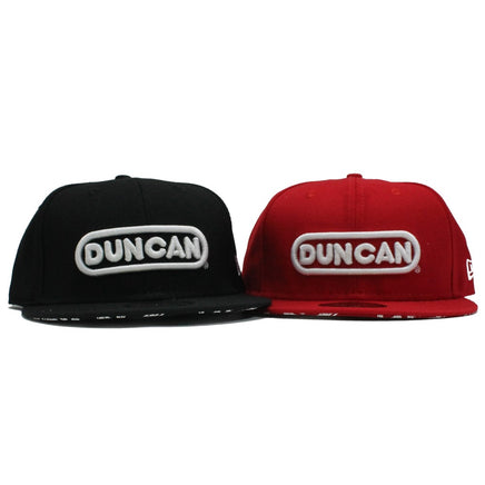 Duncan Yo-Yo Logo Fitted Baseball Cap - New Era Hat with Duncan Logo on Front and Underside of Brim - YoYoSam