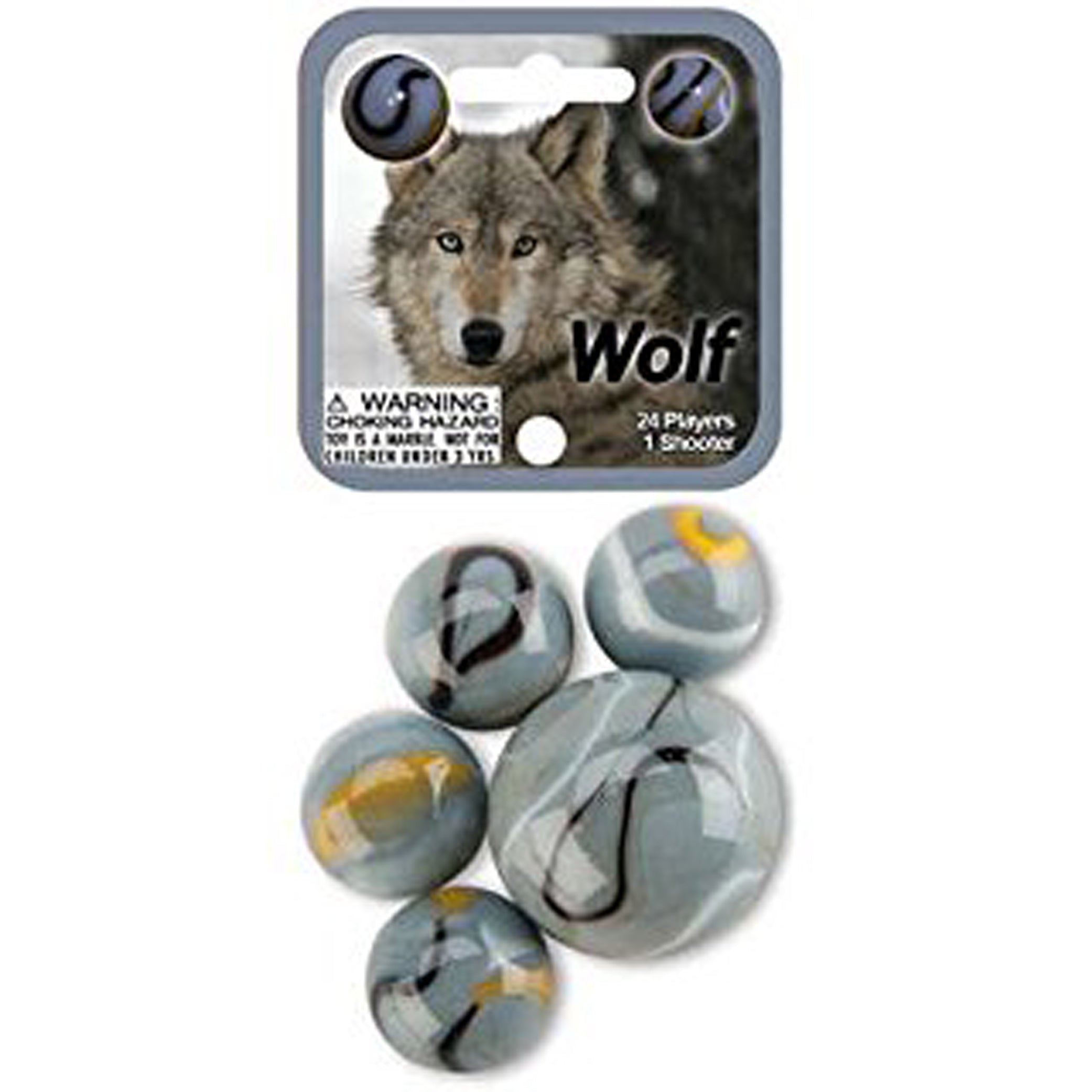 Mega Marbles Themed Marbles- 24 Player Marbles (5/8'') - 1 Shooter (1'')- - YoYoSam