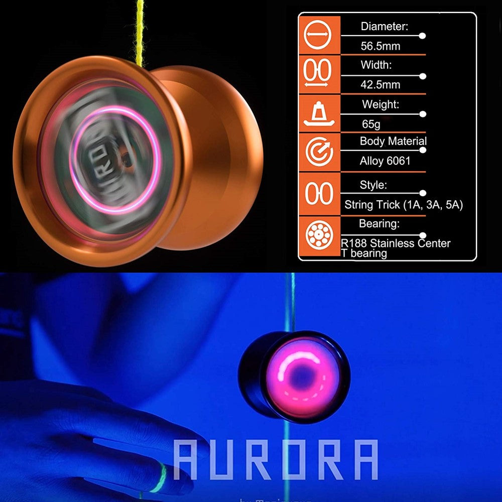 MAGICYOYO Aurora LED Yo-Yo - Multi Colored Lights - 6061