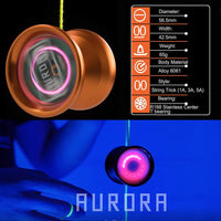 MAGICYOYO Aurora LED Yo-Yo - Multi Colored Lights - 6061 Aluminum YoYo - YoYoSam
