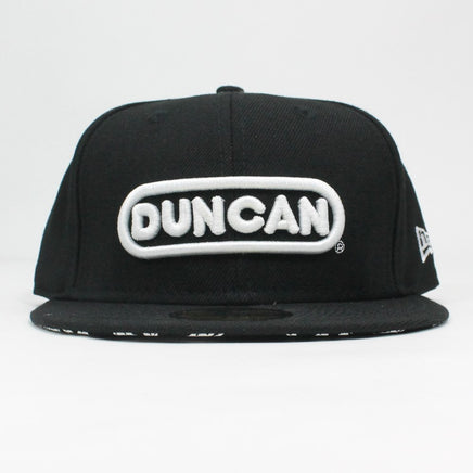 Duncan Yo-Yo Logo Fitted Baseball Cap - New Era Hat with Duncan Logo on Front and Underside of Brim - YoYoSam