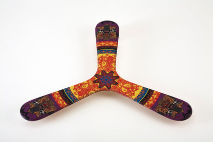 Wallaby Boomerang Three Wing Birch, Hand Crafted, Digitally Printed and Signed, Great for Beginners - YoYoSam
