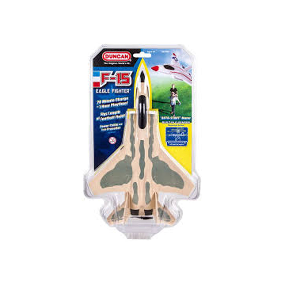 Duncan F-15 Eagle Fighter Glider w/ Power Assist Flight Motorized Propeller - YoYoSam