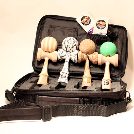 Bahama Kendama 4x Gift Set - 4 Kendamas, Kendama Bag, 2 Three packs of Extra Strings - YoYoSam