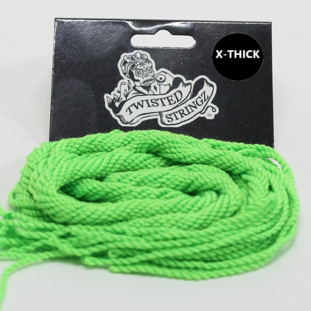Twisted Stringz Yo-Yo Strings - Polyester - Solid Regular Yoyo String - 10 Pack (Solid Green)