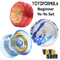 Yoyoformula Beginner Yo-Yo Set - 3 Yoyos and a 10 Pack of Strings! Colors Vary!