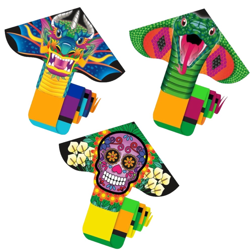 WindNSun Delta XLT Kite - 10 Foot Tails, Handle, Line Included - YoYoSam