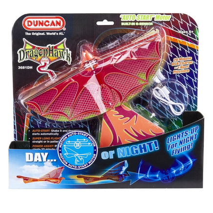 Dragon Hawk Glider with Power Assist -Auto Start - Lights Up for Night Flying! - YoYoSam