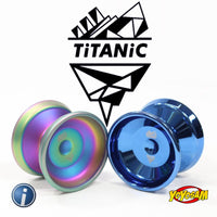 iYoYo TiTANiC Yo-Yo - Polished Titanium YoYo - Includes Custom Metal Box