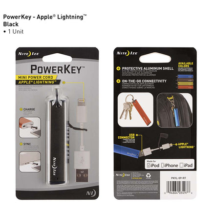 Nite Ize POWERKEY® MINI POWER CORD - Apple Lightning - - YoYoSam
