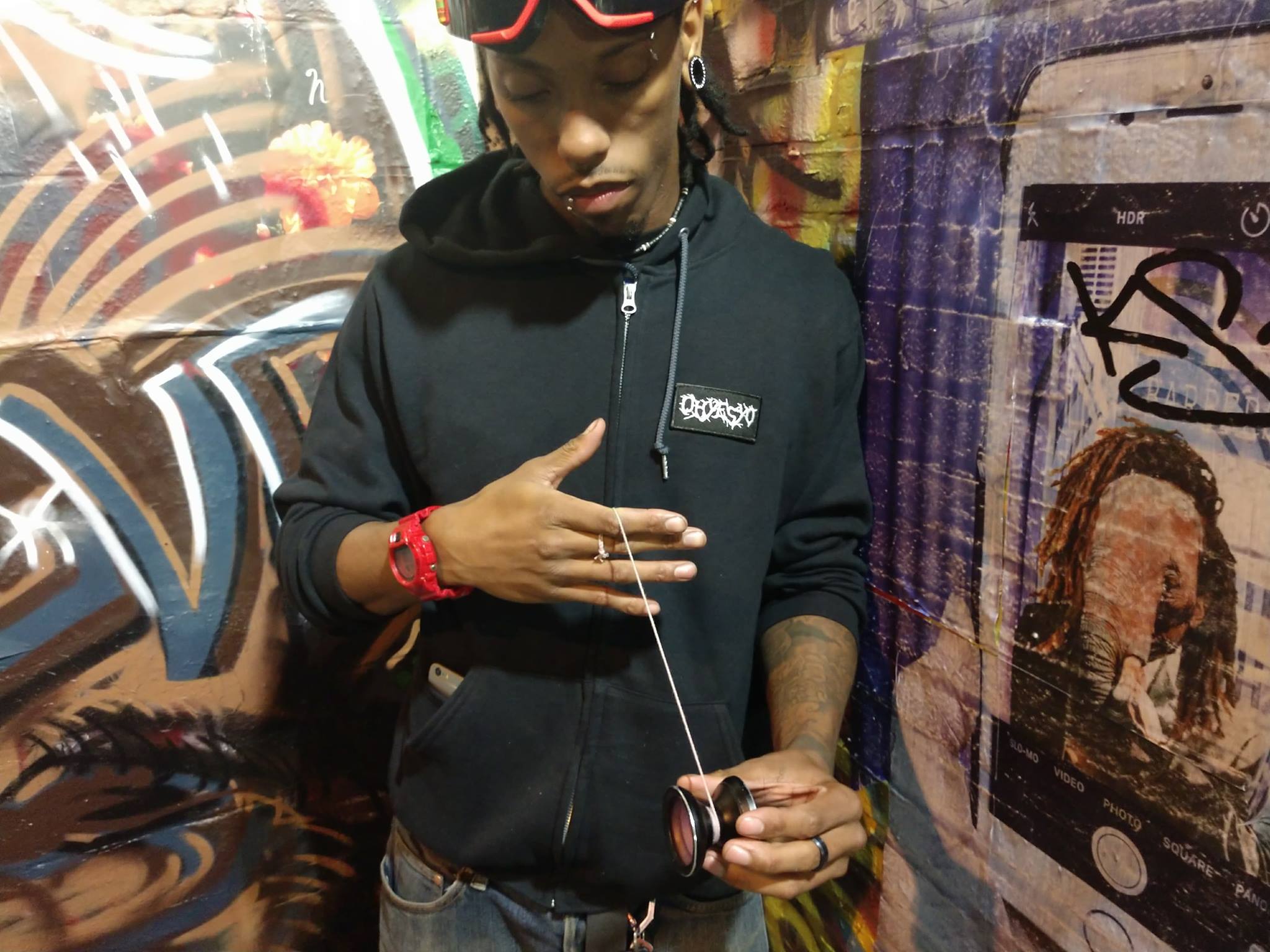 OHYESYO YoYo Company Black Hoodie- Zipper Logo Sweatshirt Jacket Hoody - by OH YES YO - YoYoSam