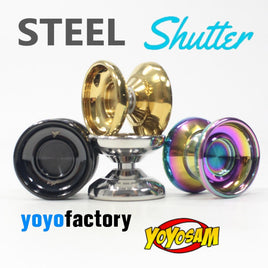 YoYoFactory Steel Shutter Yo-Yo - Undersized YoYo- Signature of World Champ Gentry Stein