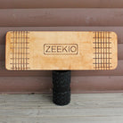 Zeekio Matrix Rolla Bolla Balance Board - Stained Wood with Etched Grid - 29" Juggling Prop with Roller - YoYoSam