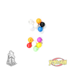YoYoFactory Yo-Yo Counterweight Set - 6 Pack - 1 White Rubber and 5 POM Commando 5A YoYo Balls