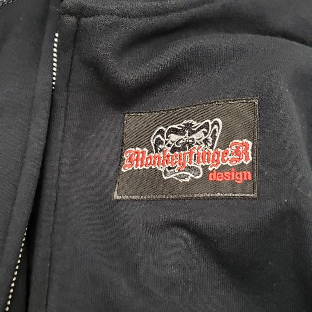 MonkeyfingeR Yo-Yo Design Black Hoodie - Zipper Official Cranky Logo Sweatshirt Jacket Hoody - YoYoSam