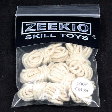 Zeekio Spin Top Replacement Cotton 60" String - 5 pack (No Buttons) - White - YoYoSam