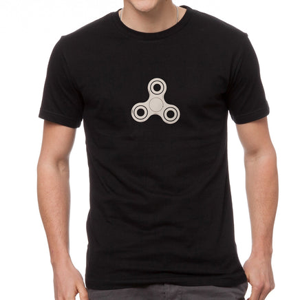 Zeekio Spinsanity Tee Shirt - Black with Small White Fidget Spinner Icon T-Shirt - YoYoSam