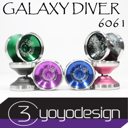 C3yoyodesign Galaxy Diver 6061 Yo-Yo - Aluminum Body - Stainless Steel Rings - Bi-Metal YoYo - YoYoSam