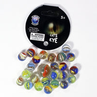 Mega Themed Marbles by Glasfirma - 24 Player Marbles (9/16'') - 1 Shooter (7/8'') - YoYoSam