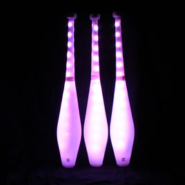 Zeekio Multi-Color LED Light Up Juggling Clubs with Charger and Remote (Set of 3)